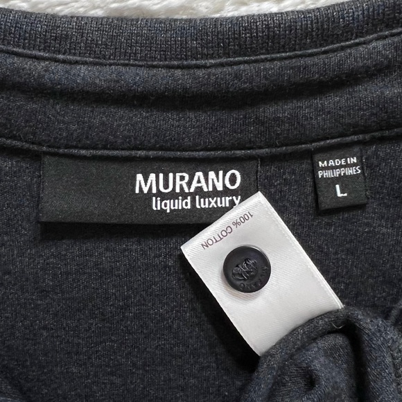 Murano Mens Charcoal Gray Short Sleeve Pullover Knit Polo Shirt - Picture 5 of 6